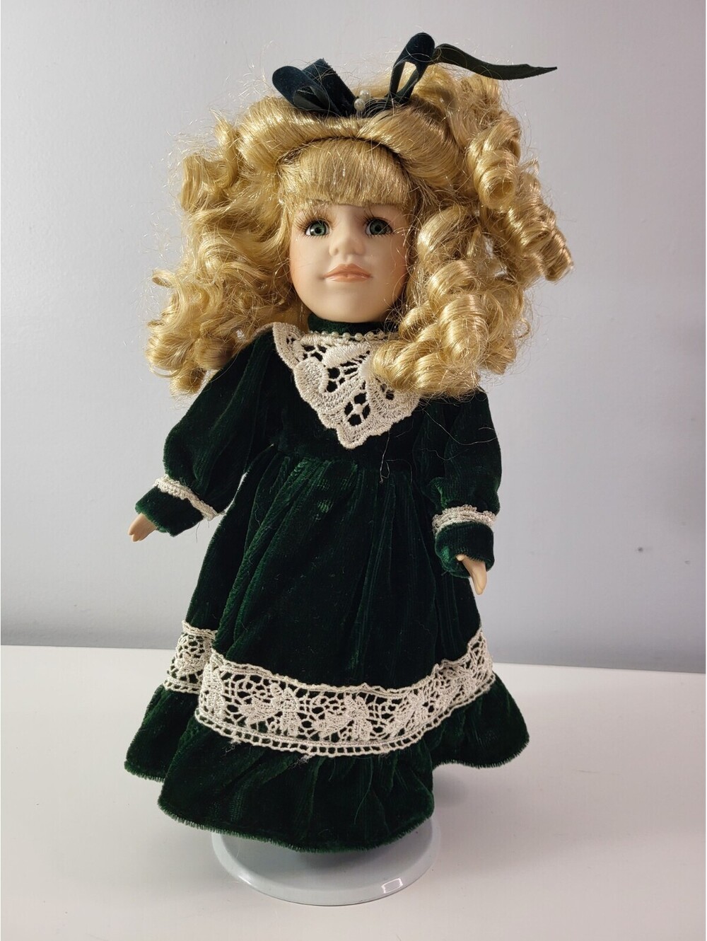 Collector's Choice Limited Edition Bisque Porcelain Girl Doll w/ COA/Stand